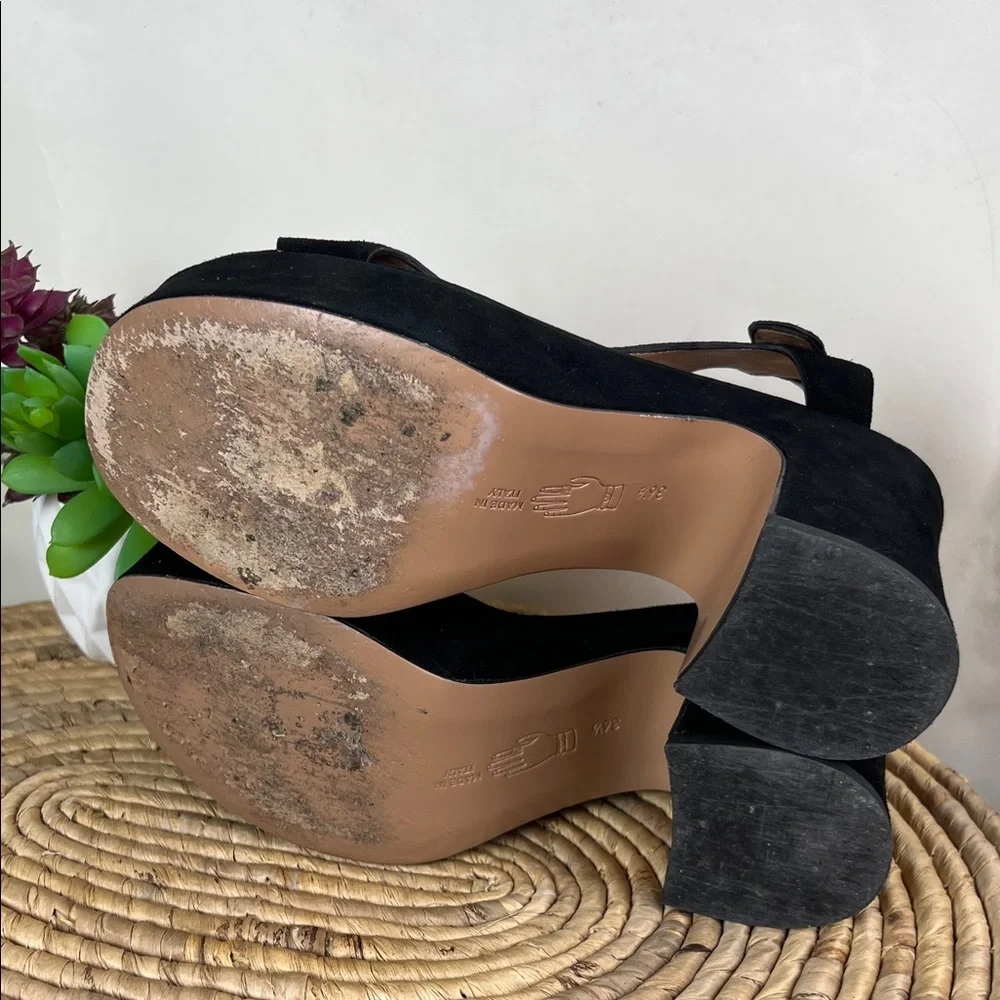 Nomasei Taxi Sandals, Elegant Black Women's Platform Sandals 36.5